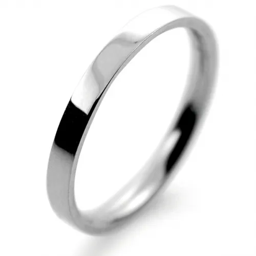 Flat Court Light - 2.0mm Palladium Wedding Ring 